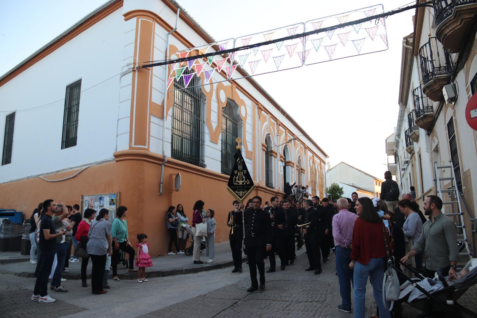 La Agrupación Musical La Unión, en la inauguración de la fiesta.