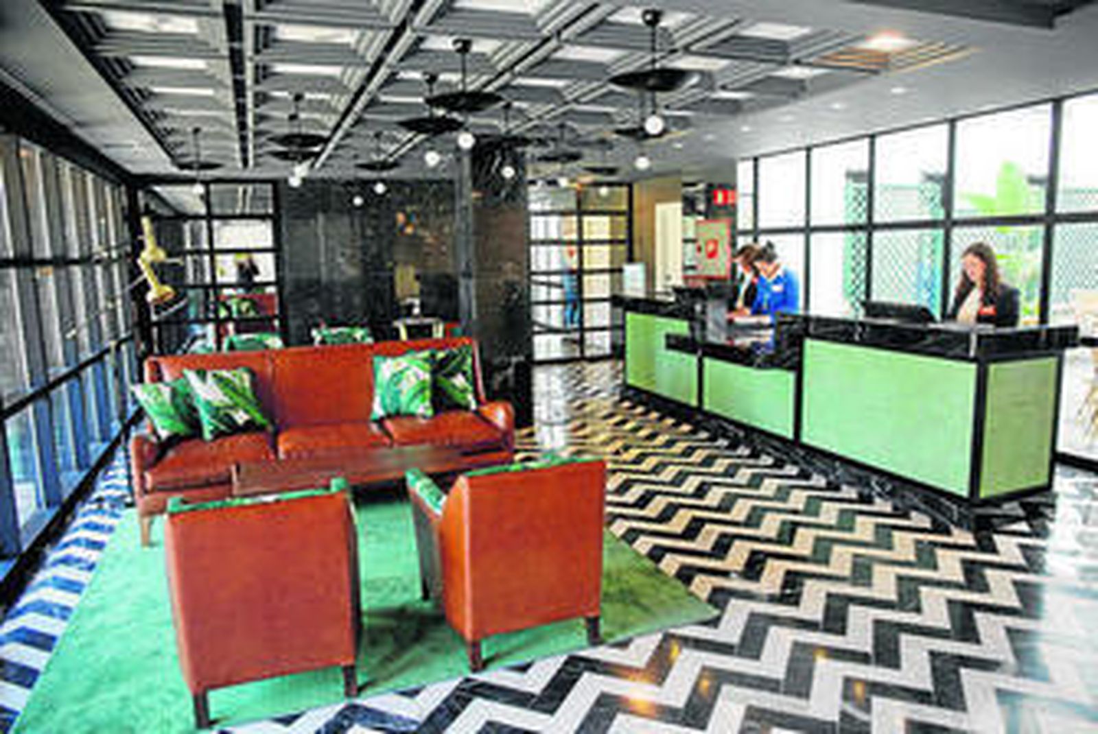 El interior del hotel, ayer.