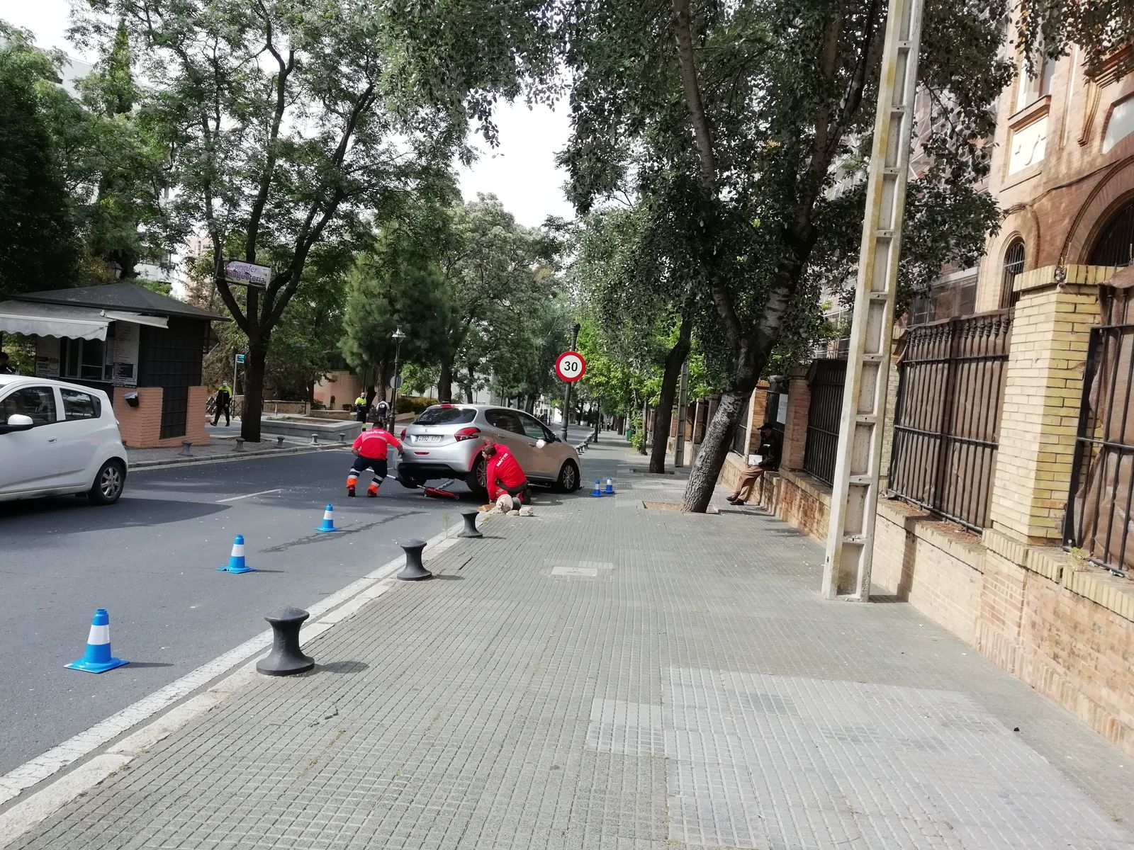 El vehículo accidentado.