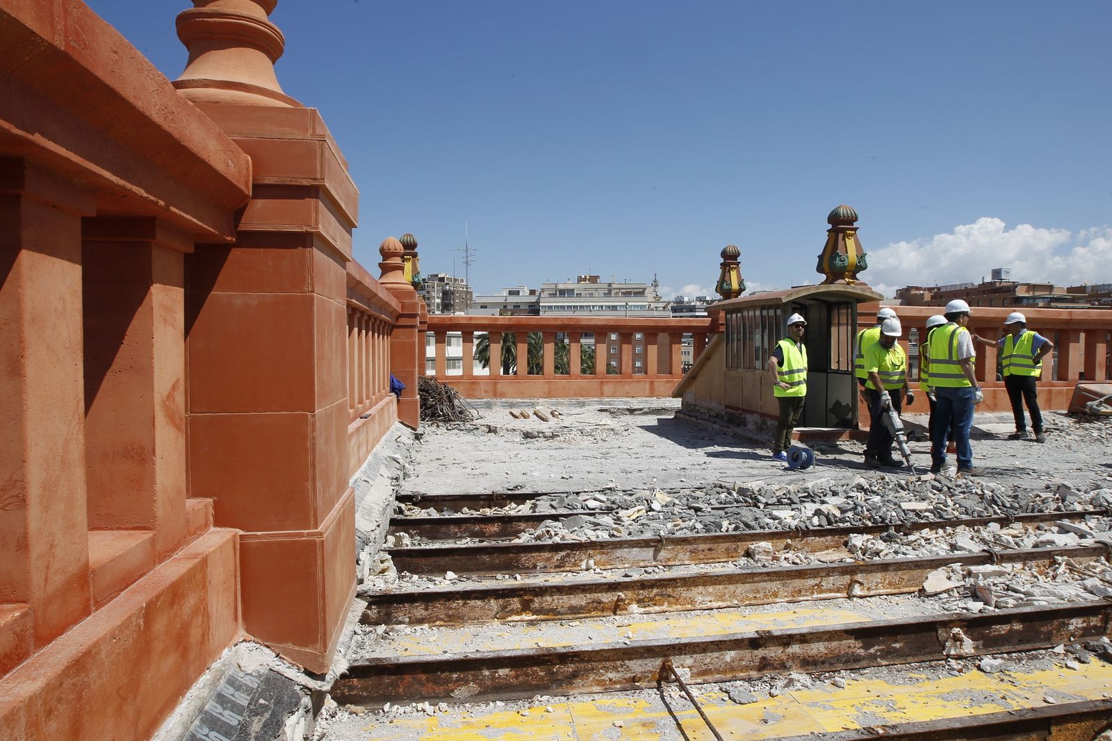 Las imágenes de las obras de la antigua estación de ferrocarril de Almería