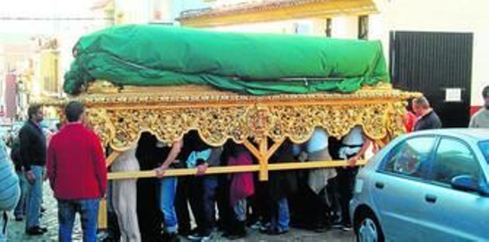 El Paso de Cristo de la hermandad de Medinaceli, durante uno de sus ensayos.