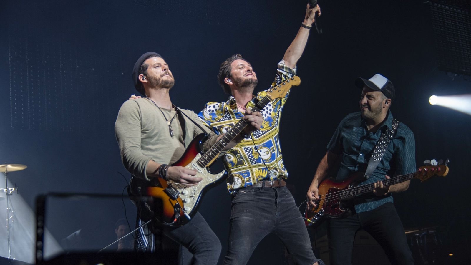 El cantante onubense en un concierto en julio en Almería.