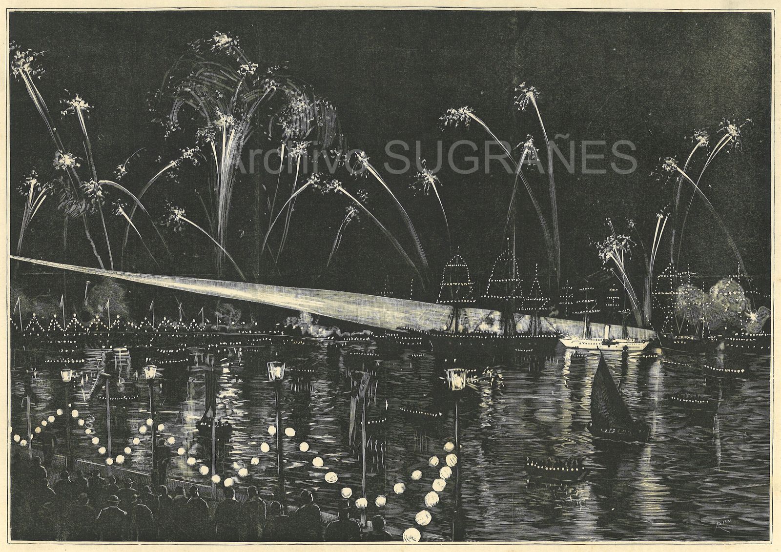 Fuegos artificiales del 3 de agosto de 1892.