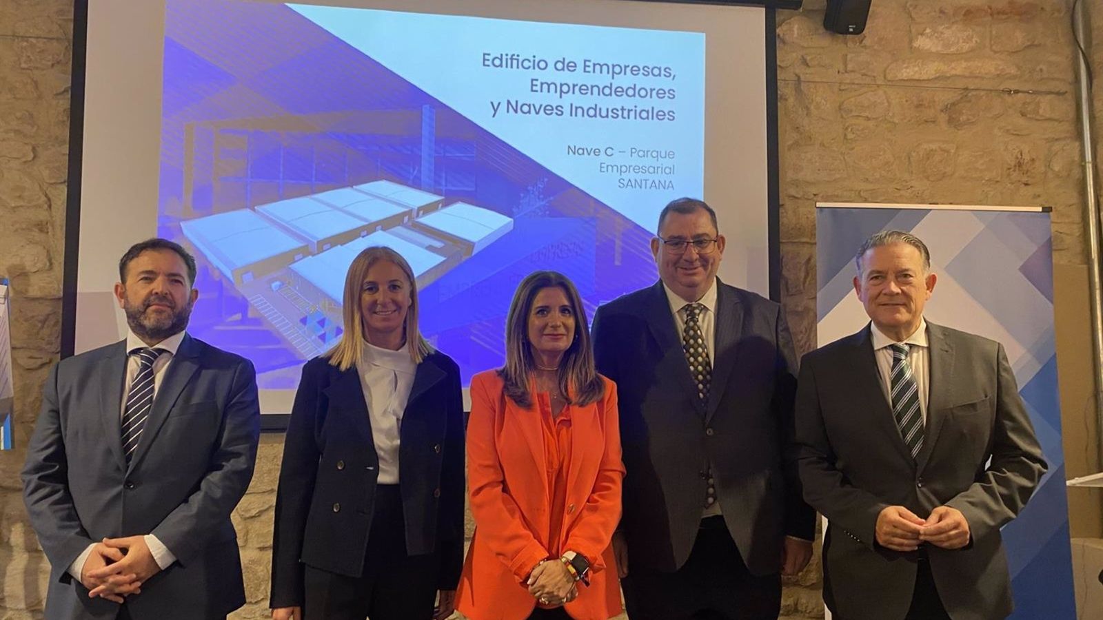 Presentación del proyecto del centro de empresas y emprendedores del Parque Empresarial Santana .