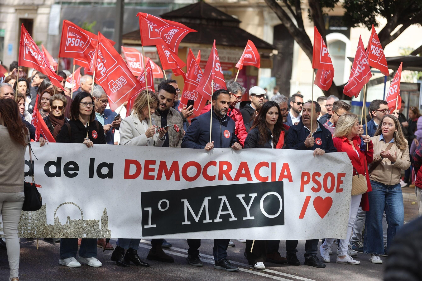 La manifestación del 1 de mayo en Málaga, en fotos