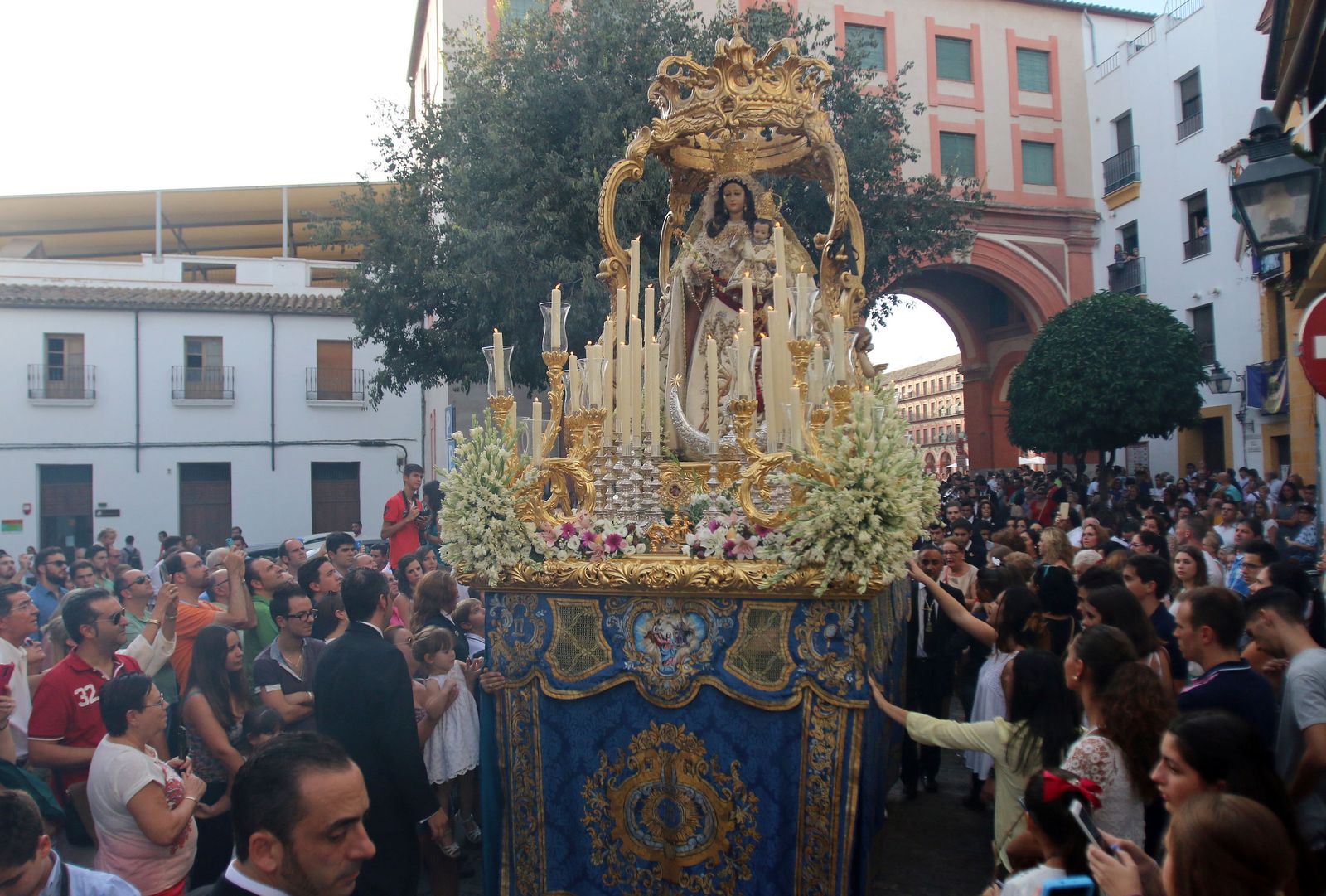 Procesión de la virgen del Socorro, en septiembre de 2019.