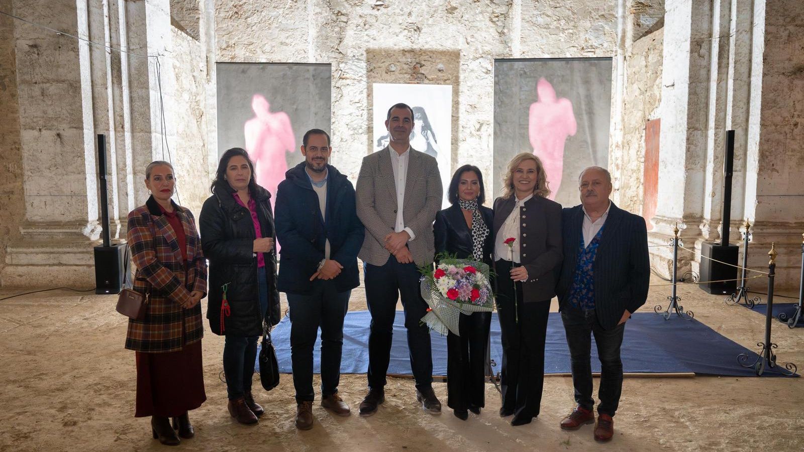 Inauguración de la muestra en el Antiguo Colegio de Santa Catalina.