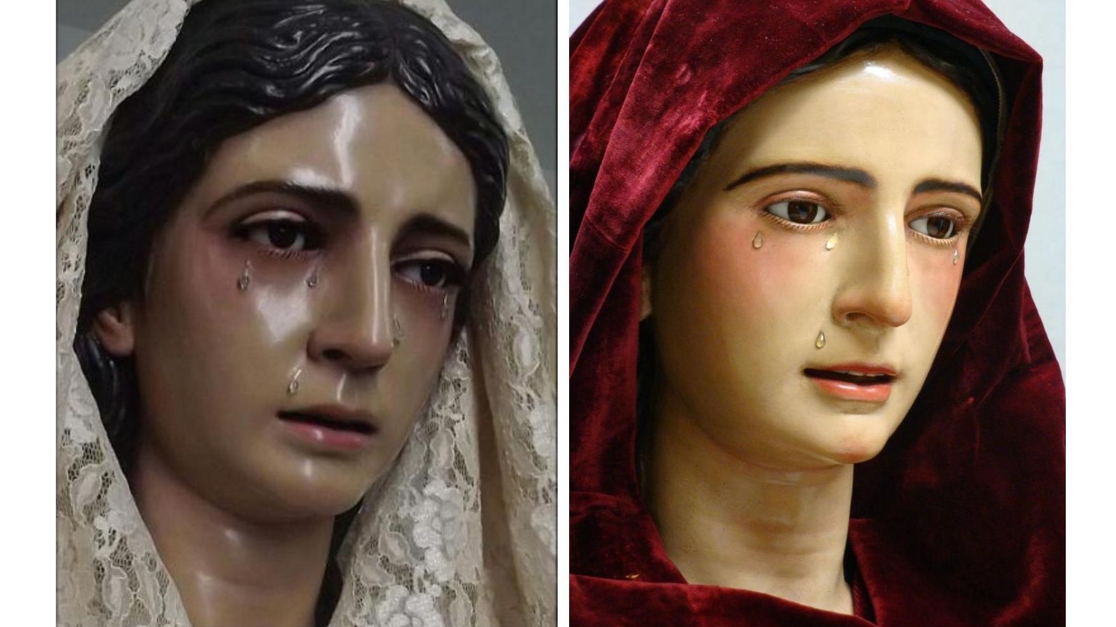 La imagen de Badajoz (izquierda) y Soledad de Vera-Cruz de Cádiz