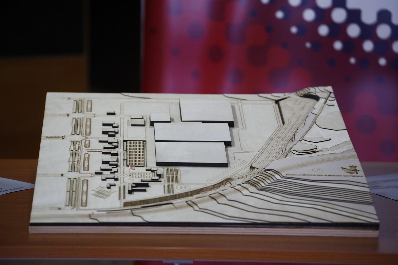Maqueta de la base logística del Ejército de Tierra que se instalará en Córdoba.