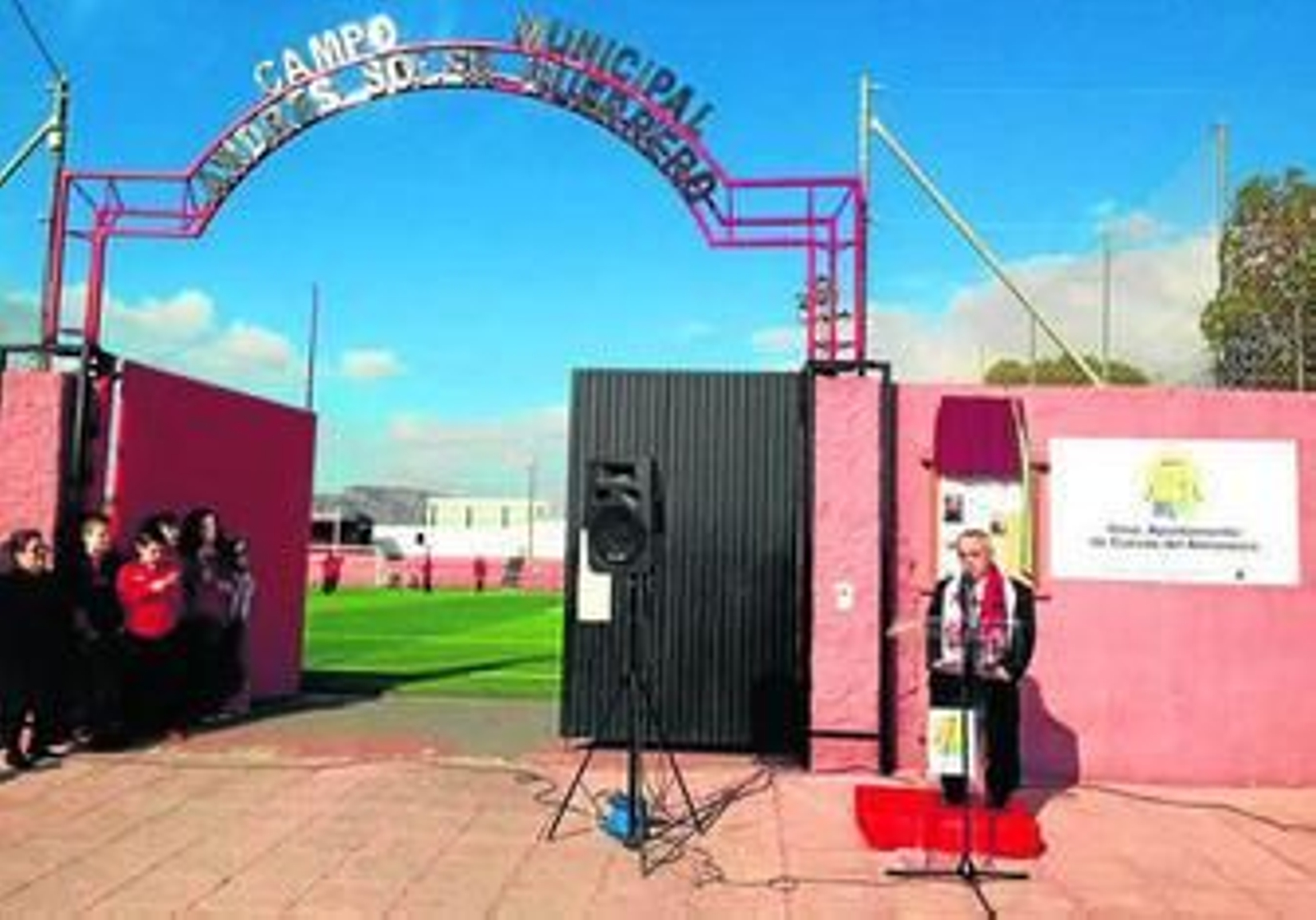 Andrés Soler durante su discurso en el acto de inauguración.