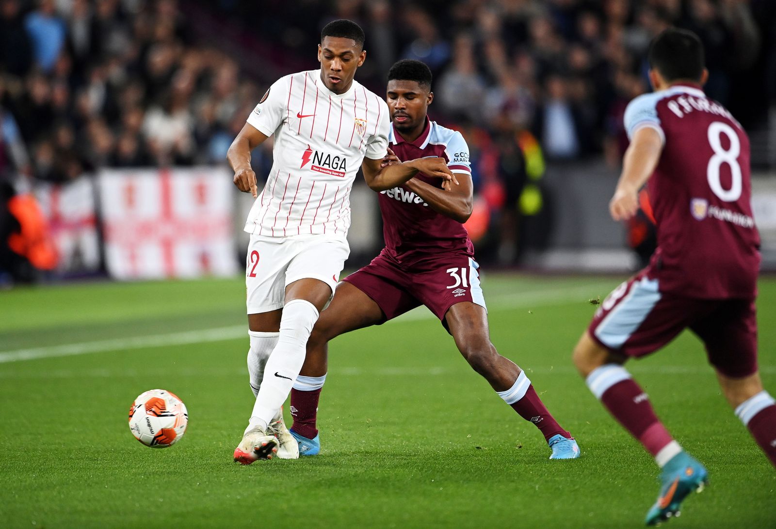 Las imágenes del West Ham - Sevilla