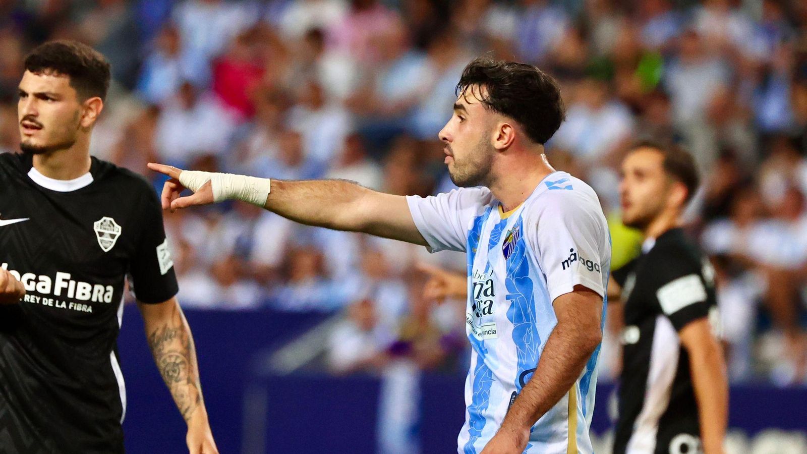 El Málaga CF - Elche, en fotos