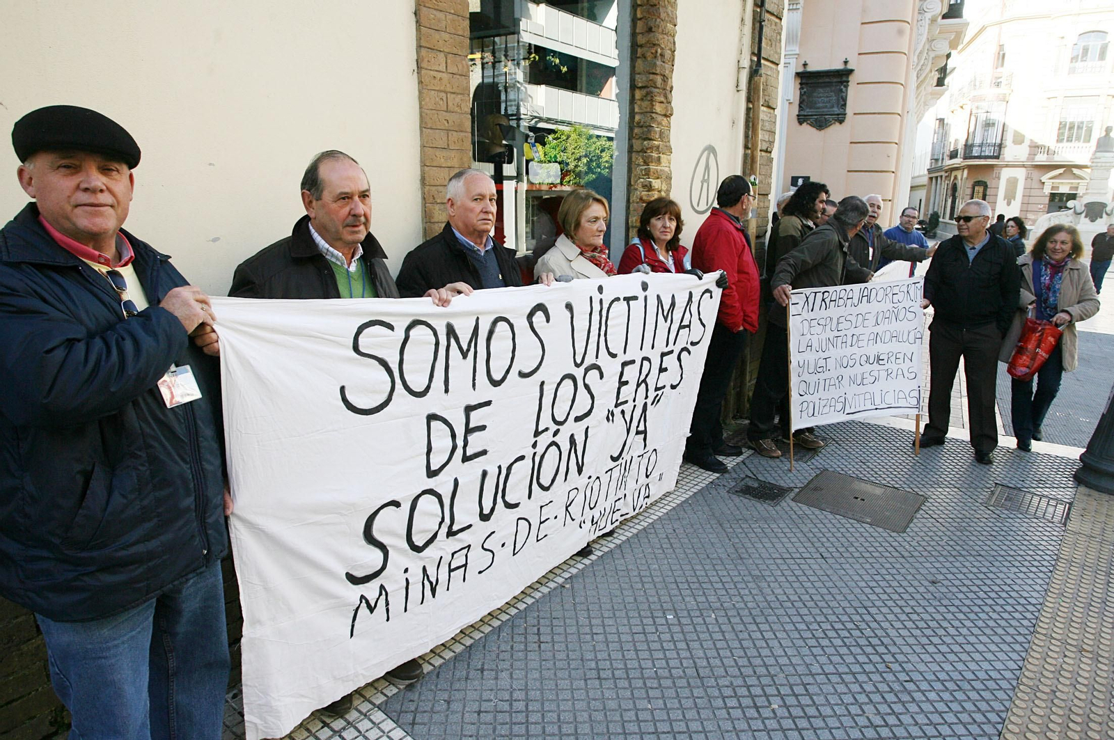 Protesta de los trabajadores de Riotinto