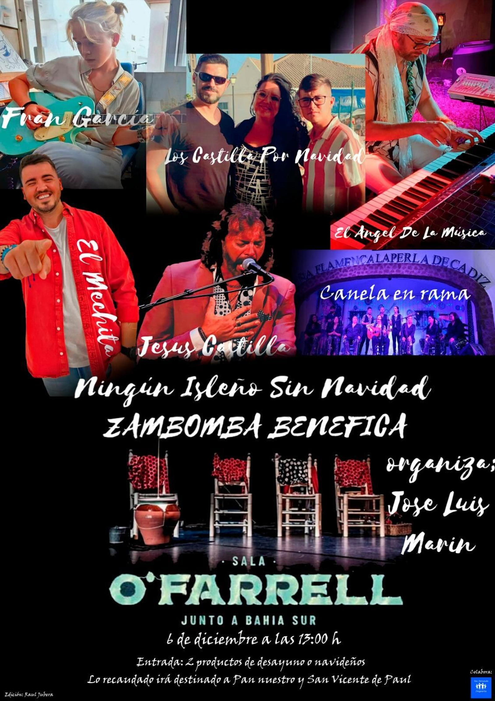 Cartel anunciador de la zambomba 'Ningún isleño sin Navidad'.