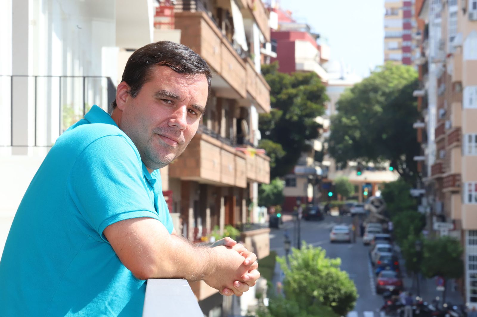 Daniel Zamora en el periódico de 'Huelva Información'.