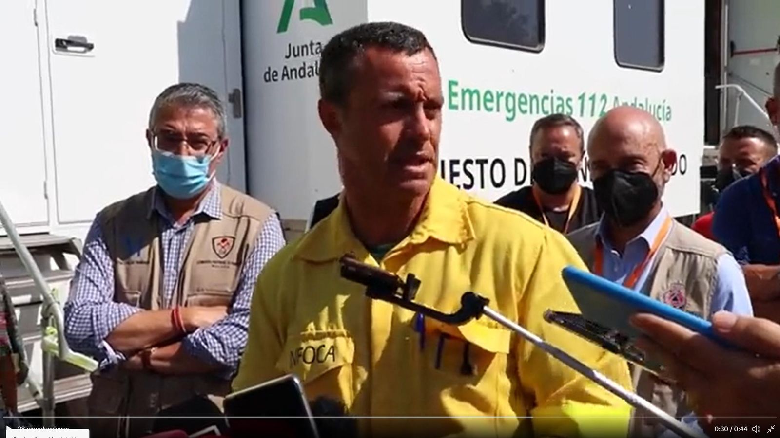 El subdirector del Centro Operativo Regional del Infoca (COR), Alejandro García.