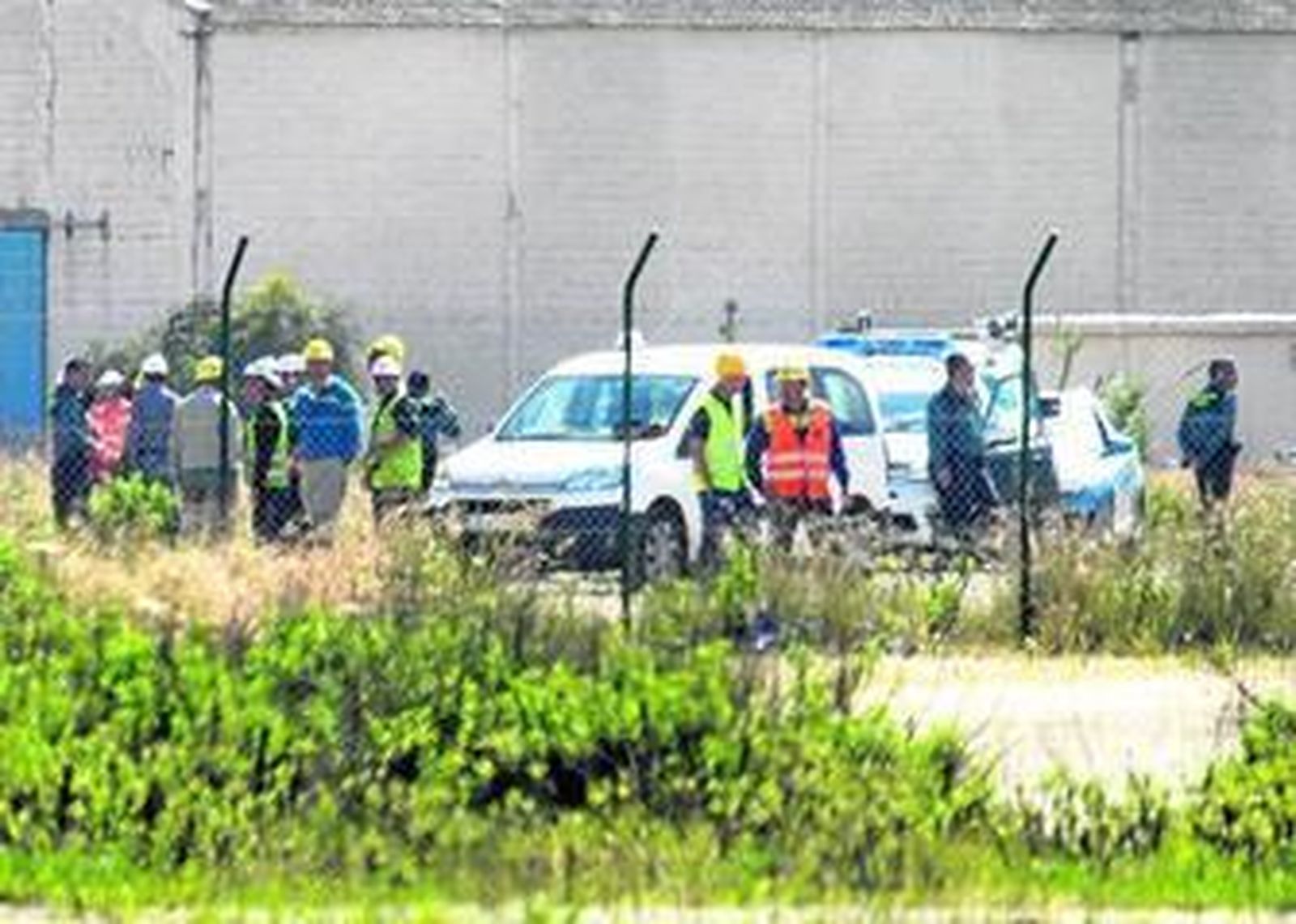 Accidente laboral en la central térmica de Los Barrios, el pasado mes de abril.