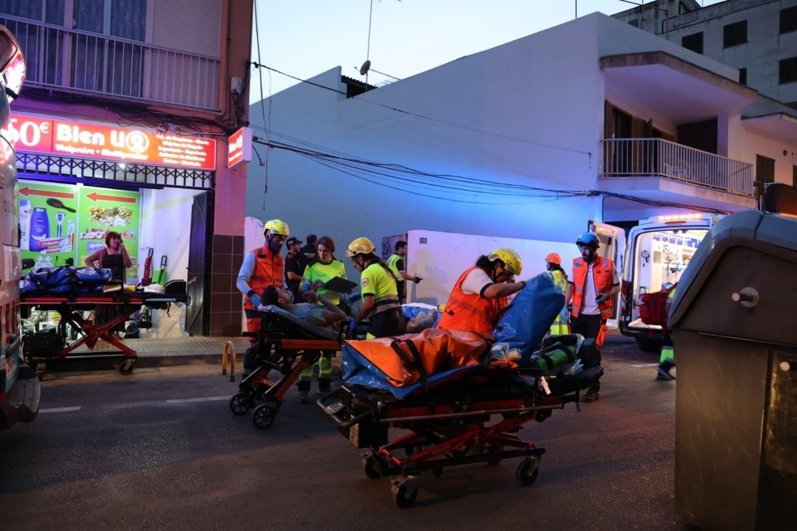 Las imágenes del derrumbe del restaurante en Palma
