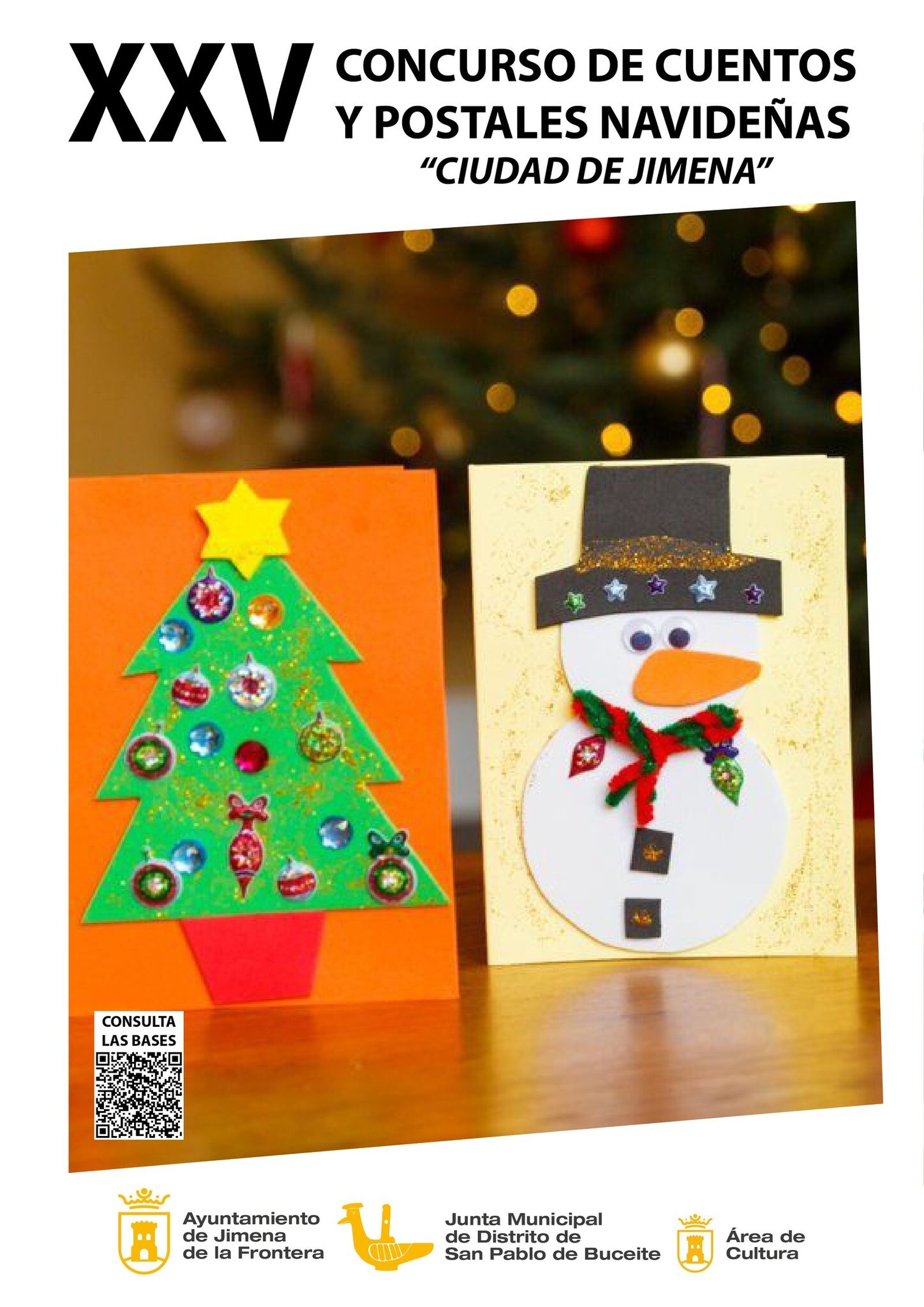 Cartel del concurso de cuentos y postales navideñas de Jimena.