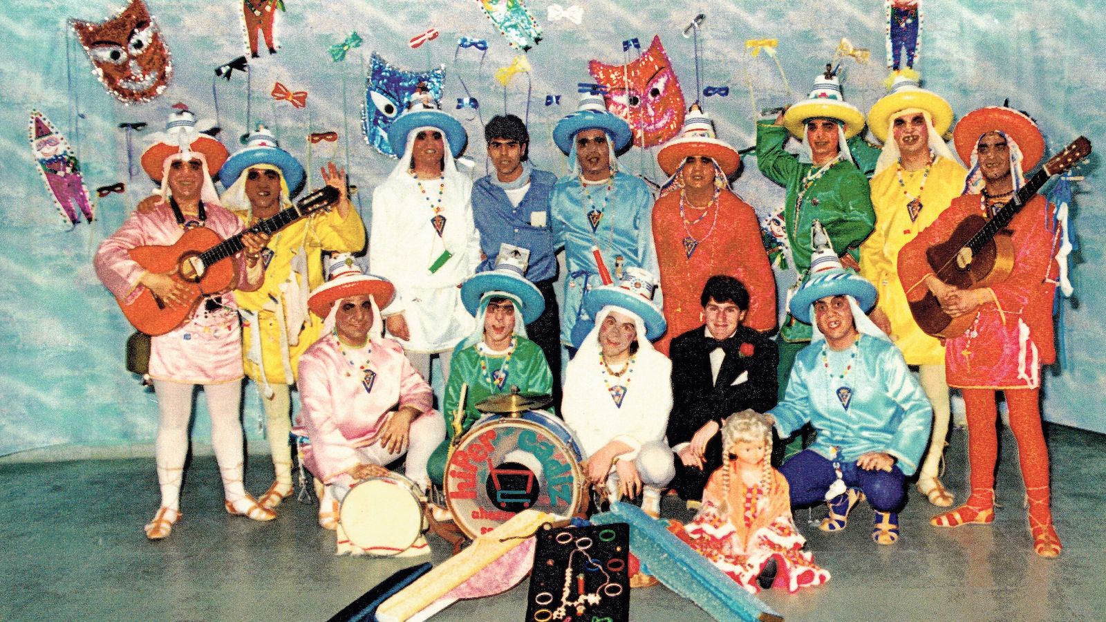 La chirigota 'Los feicios', de 1987.