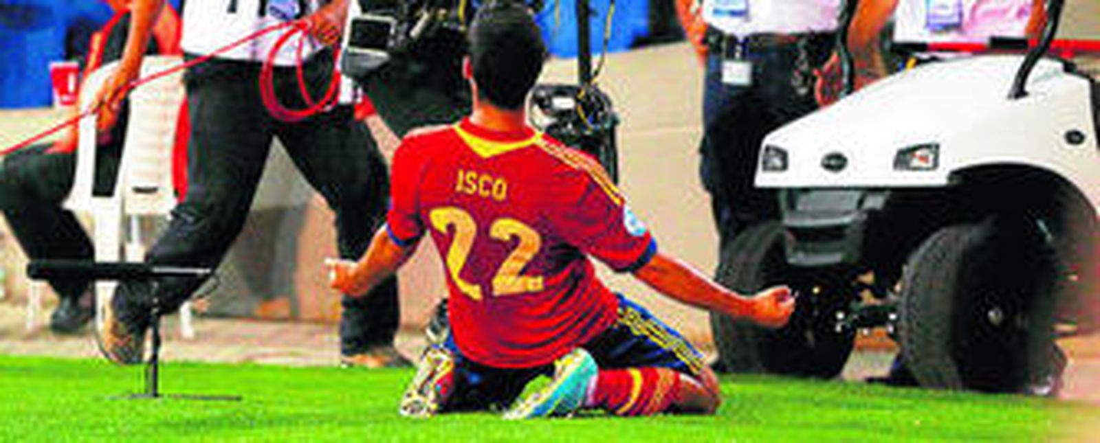Isco celebra un gol en el último Europeo sub 21.