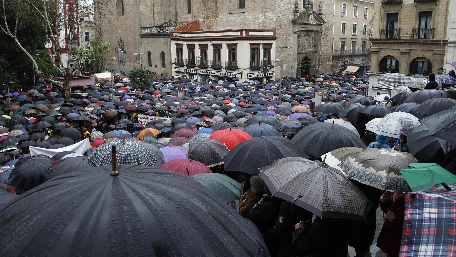 Las imágenes de la manifestación por las pensiones públicas en Sevilla