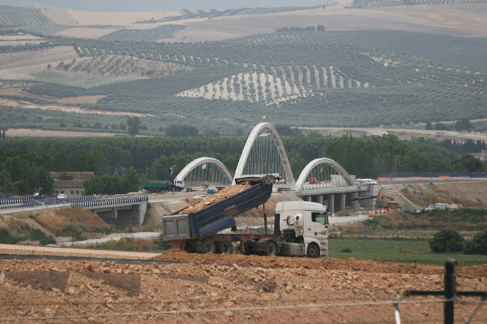 Fotos de las obras de la Segunda Circunvalación de Granada en junio de 2020