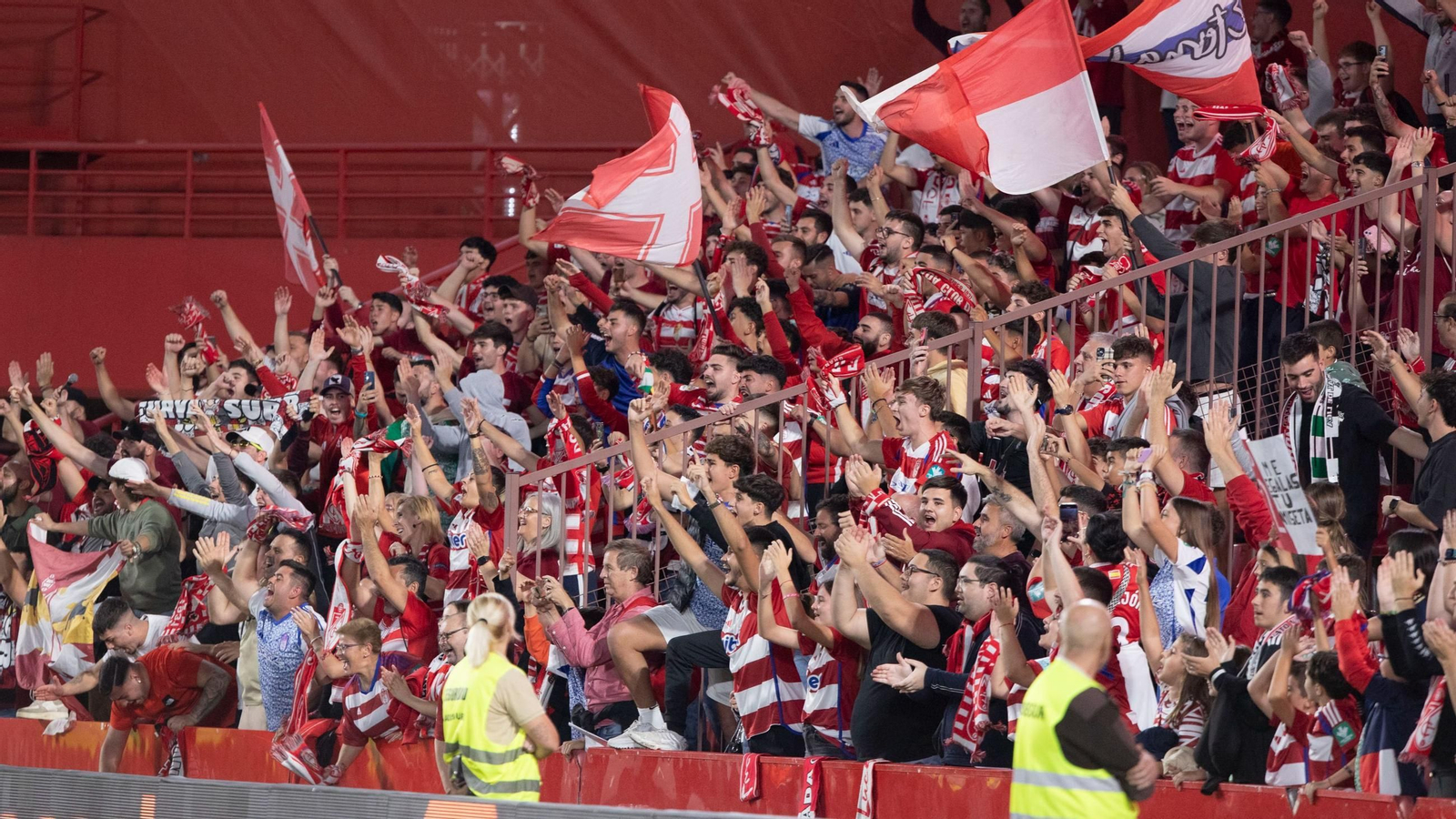La afición del Granada en un partido