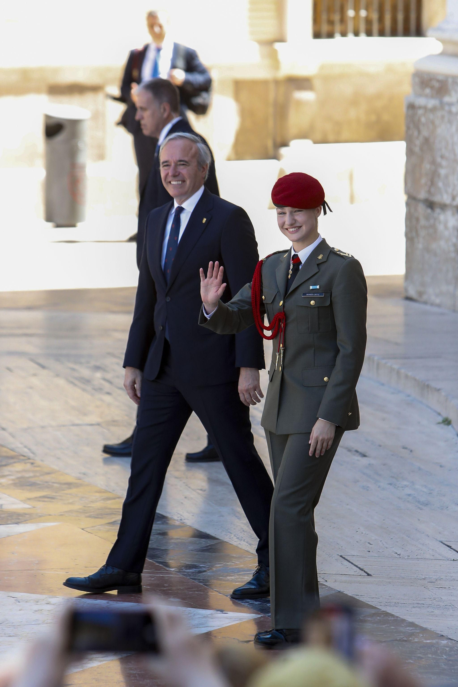 La princesa Leonor, en su primer acto institucional en solitario en Zaragoza