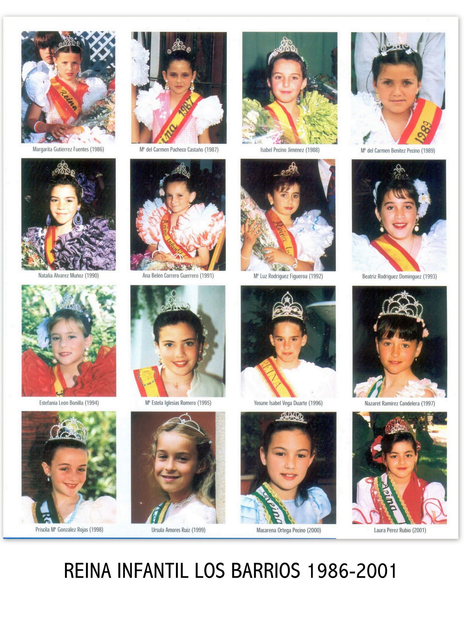 Reinas Infantiles 1986-2001.