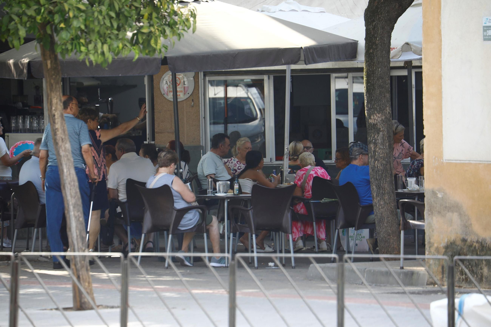 Un paseo por el barrio de Fátima una mañana de verano en Córdoba, en imágenes
