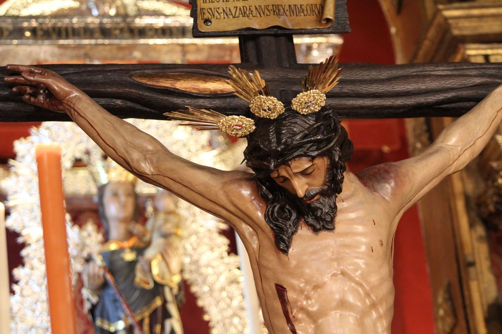 El Cristo de la Buena Muerte, titular de la Hermandad de la Hiniesta.