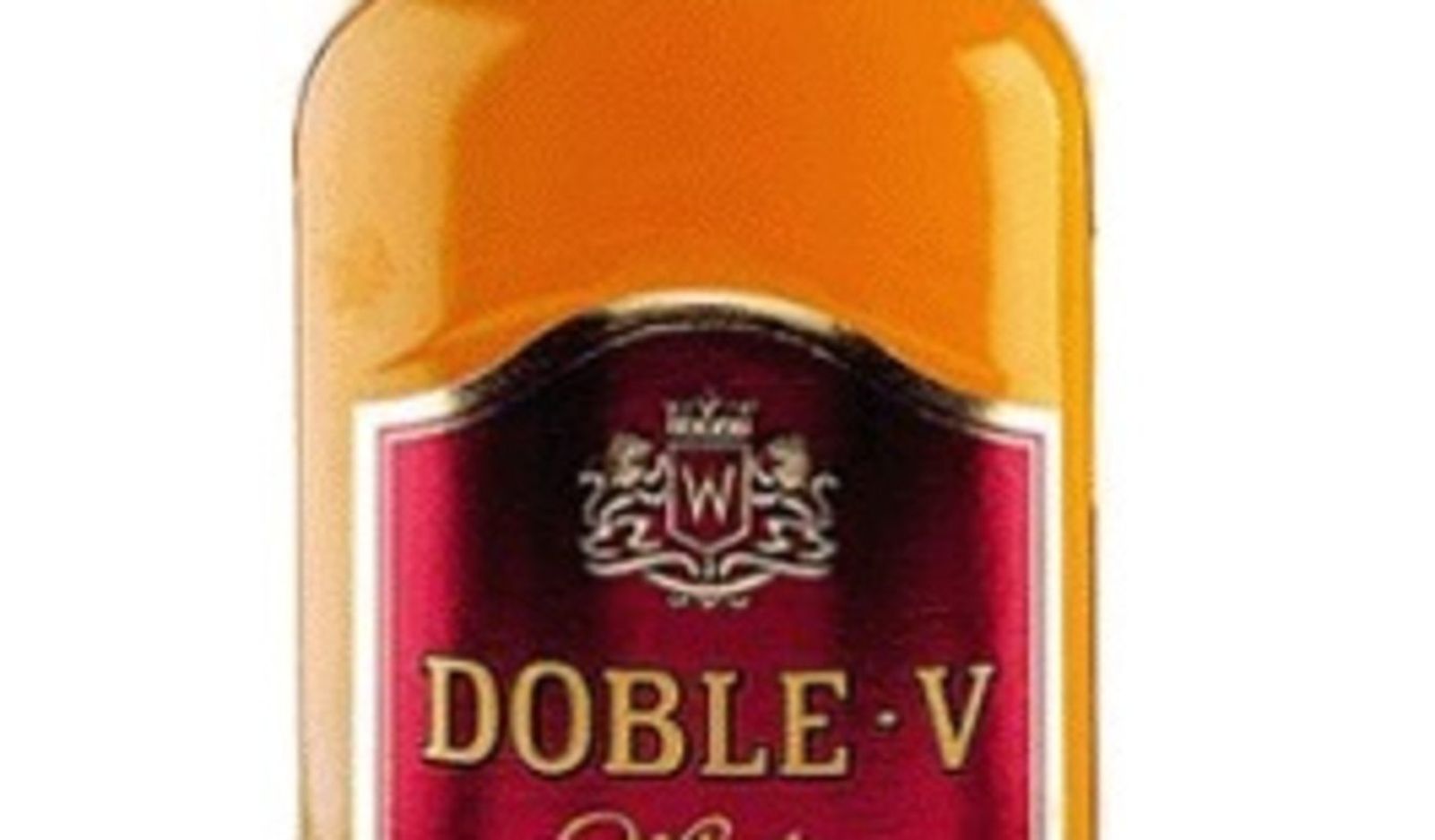 La tradicional botella de Doble V.