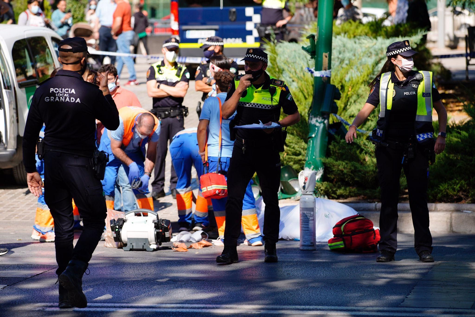 Muere un hombre atropellado por un camión junto al Palacio de Congresos de Granada