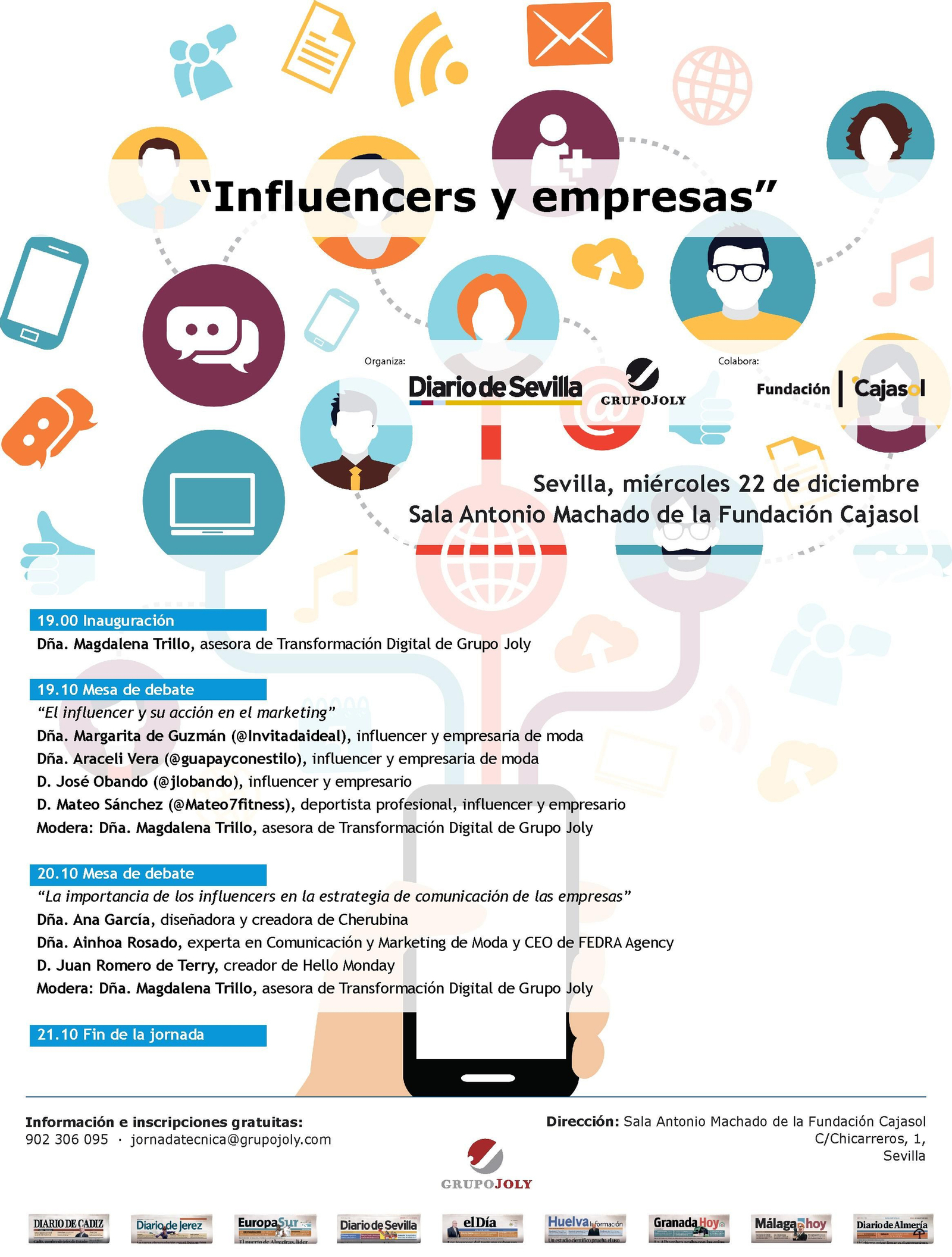 Inscríbete en nuestra jornada "El influencer y en la empresa" el miércoles 22 de diciembre