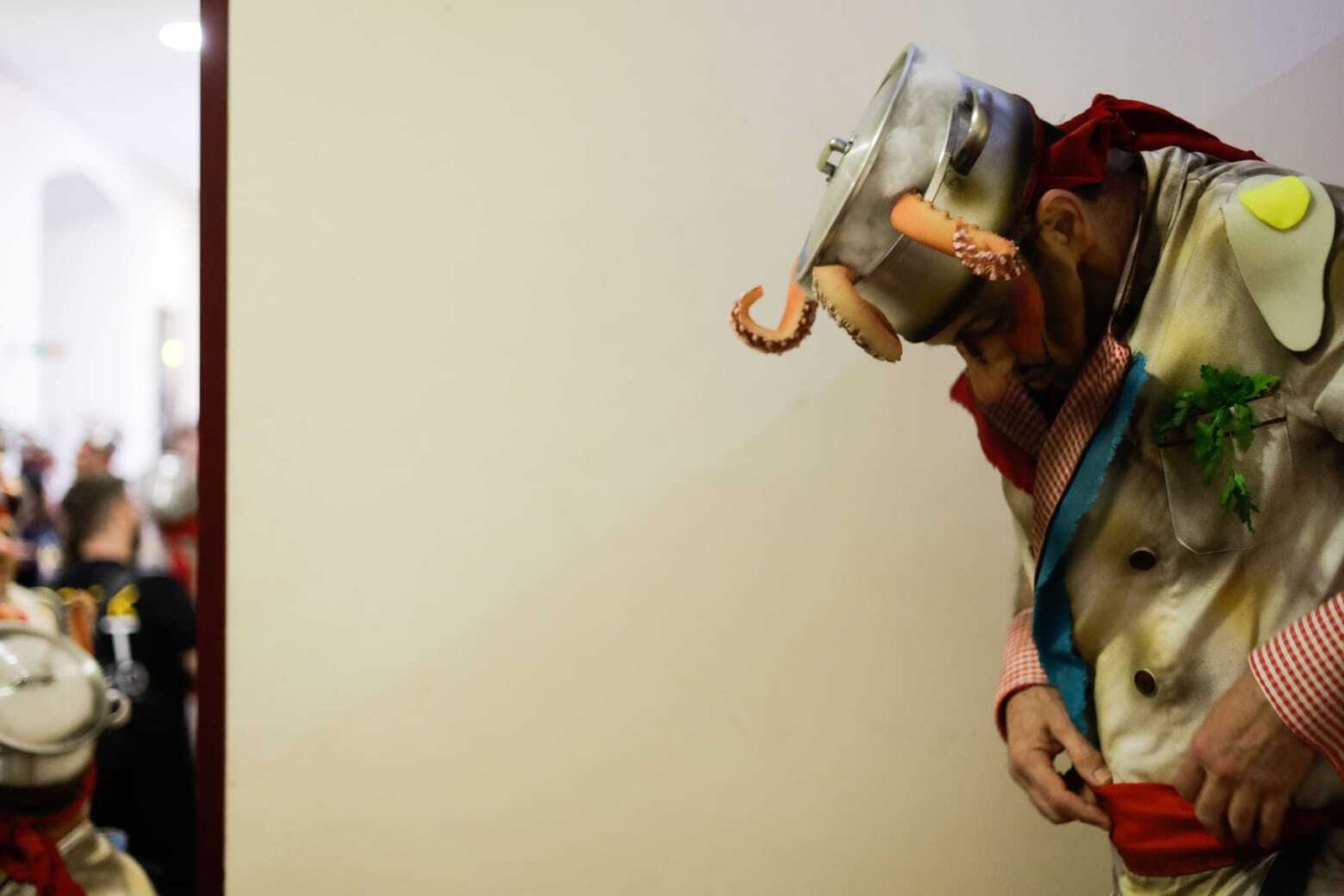 El ambiente en los camerinos del teatro.