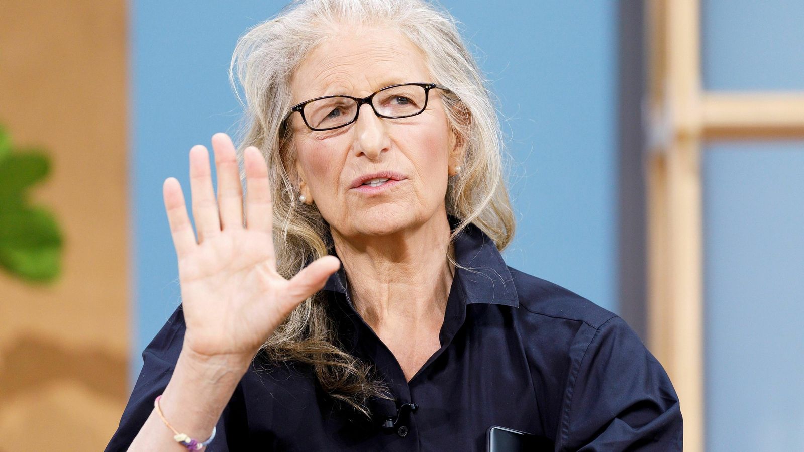 La fotógrafa Annie Leibovitz, en la presentación de Google.