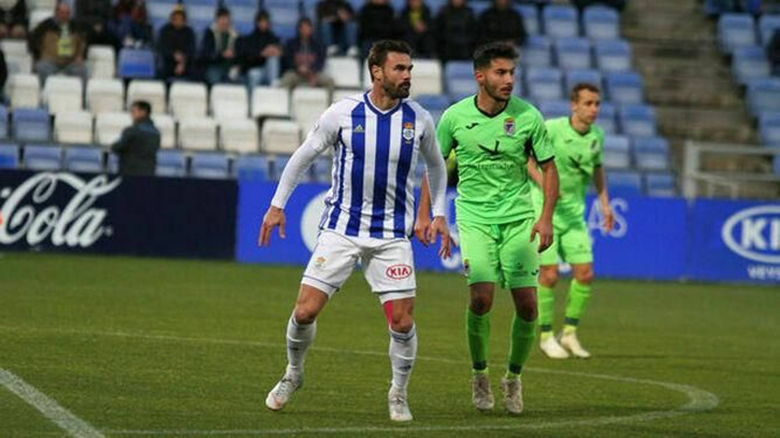 Chico Díaz (i) durante si etapa en el Recreativo de Huelva