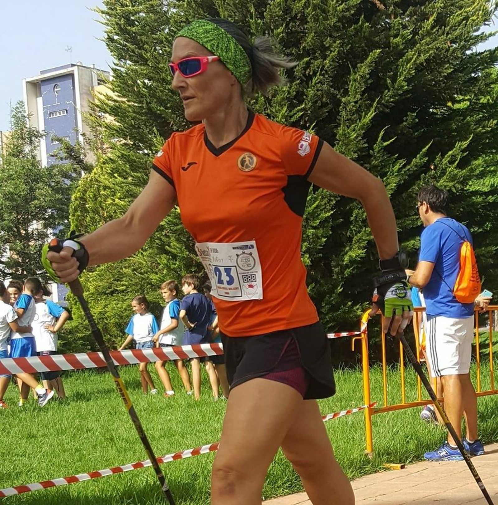 Sonia Mirás, en pleno esfuerzo durante una competición.