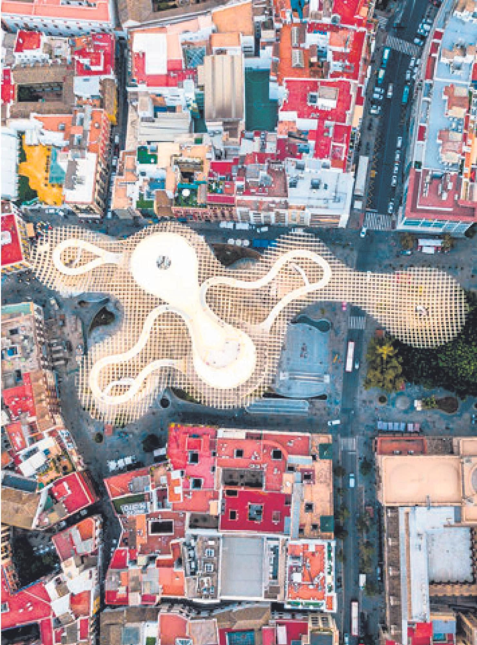 Vista aérea de las setas de la Encarnación.