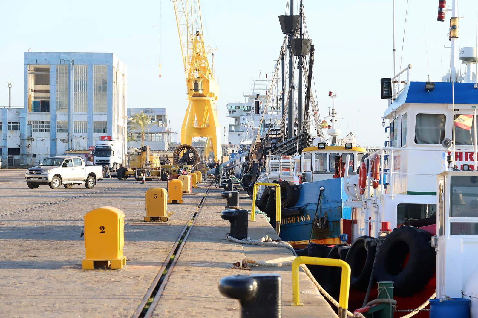 Barcos en el Muelle de Levante.