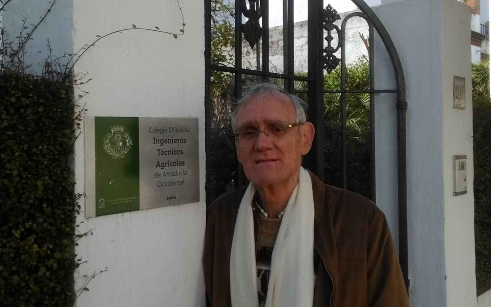 Alberto García Camarasa, en el colegio de Ingenieros Agrícolas de Andalucía.