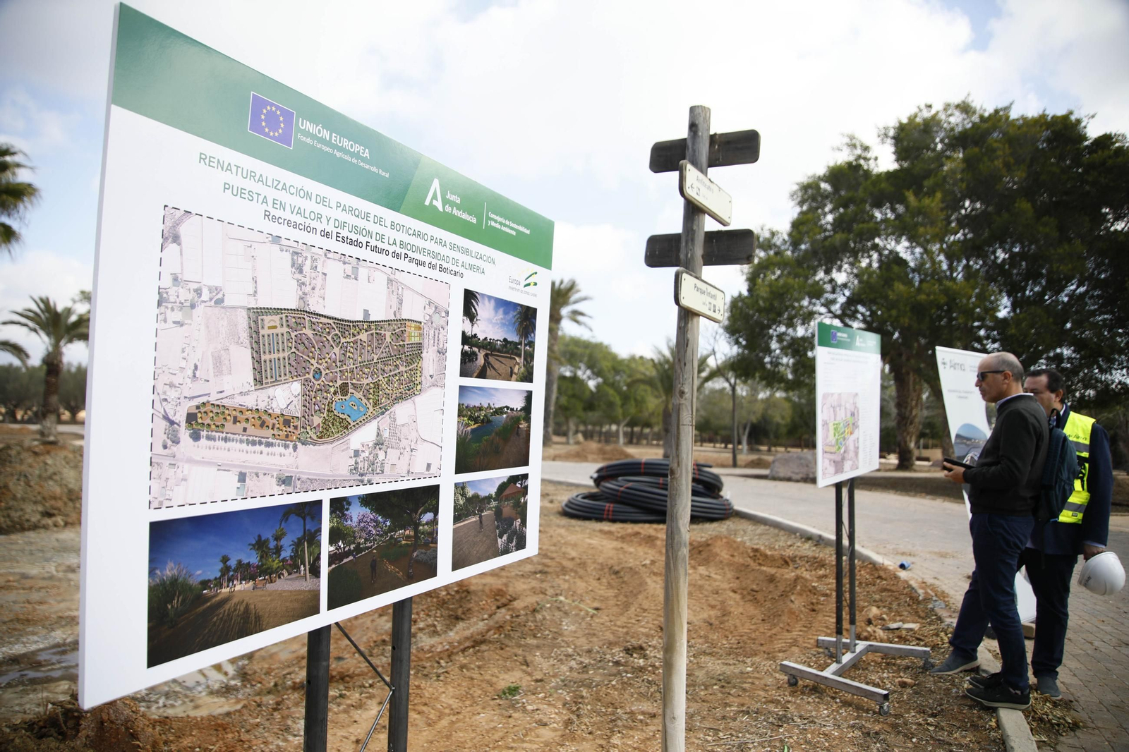 Imágenes de las obras en el parque del Boticario de Almería