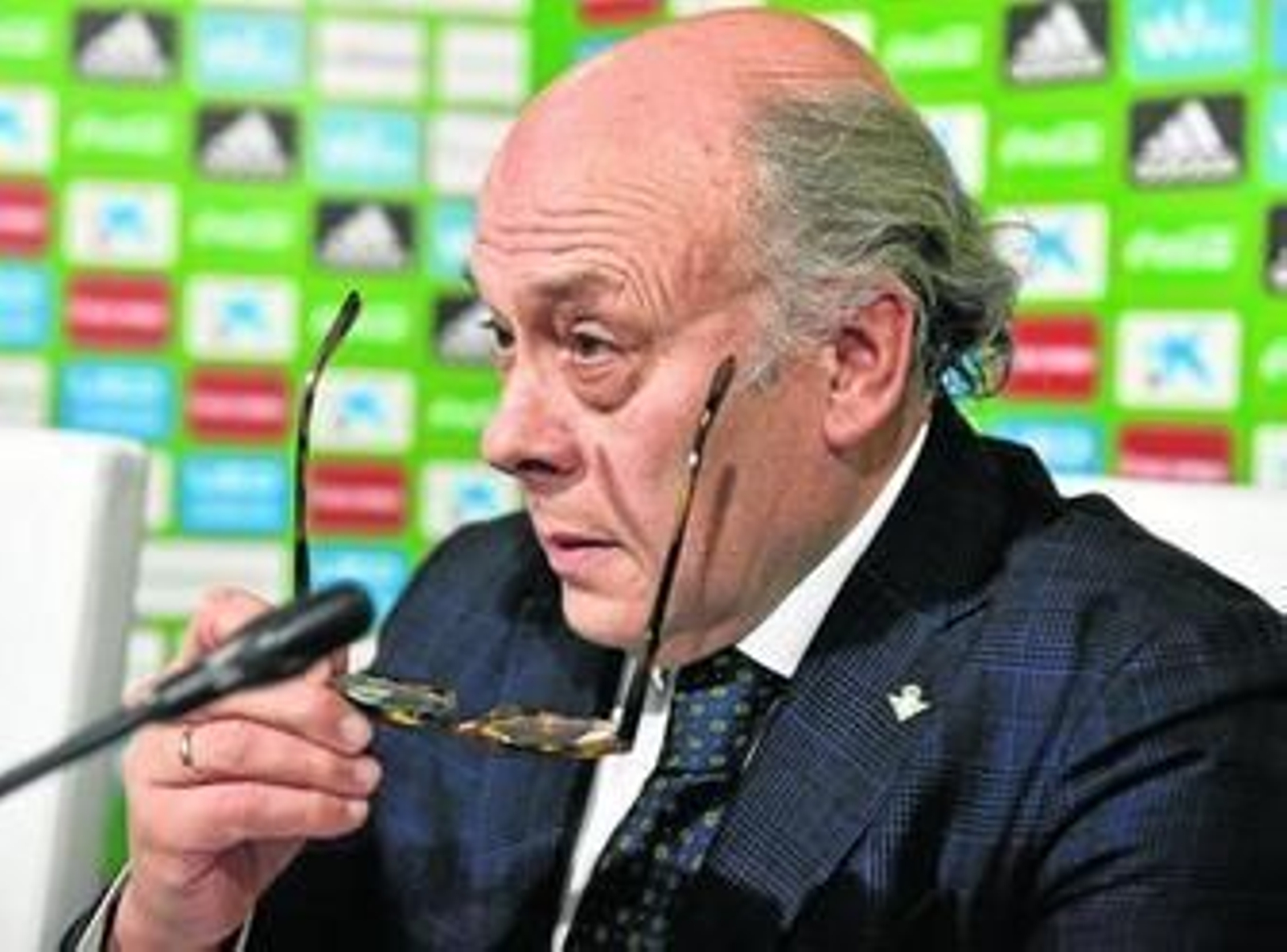 Juan Carlos Ollero, durante una comparecencia en la sala de prensa.