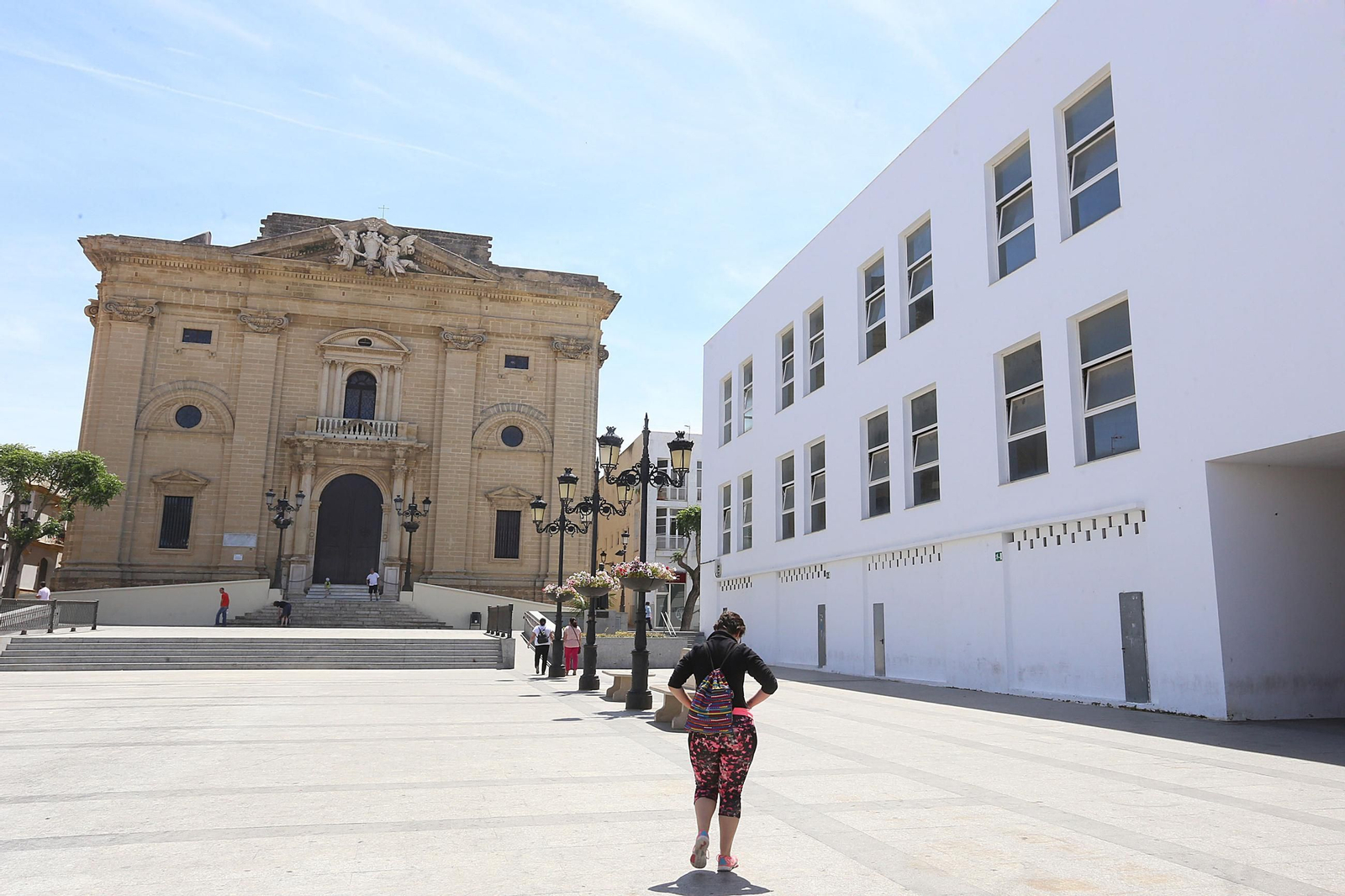 La explanada frente a la Iglesia Mayor de Chiclana, escogida como 'Infierno'.