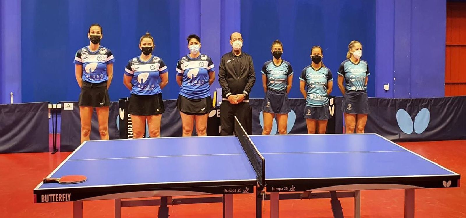 Plantilla del Museo de la Almendra en las semifinales ante el Linares.