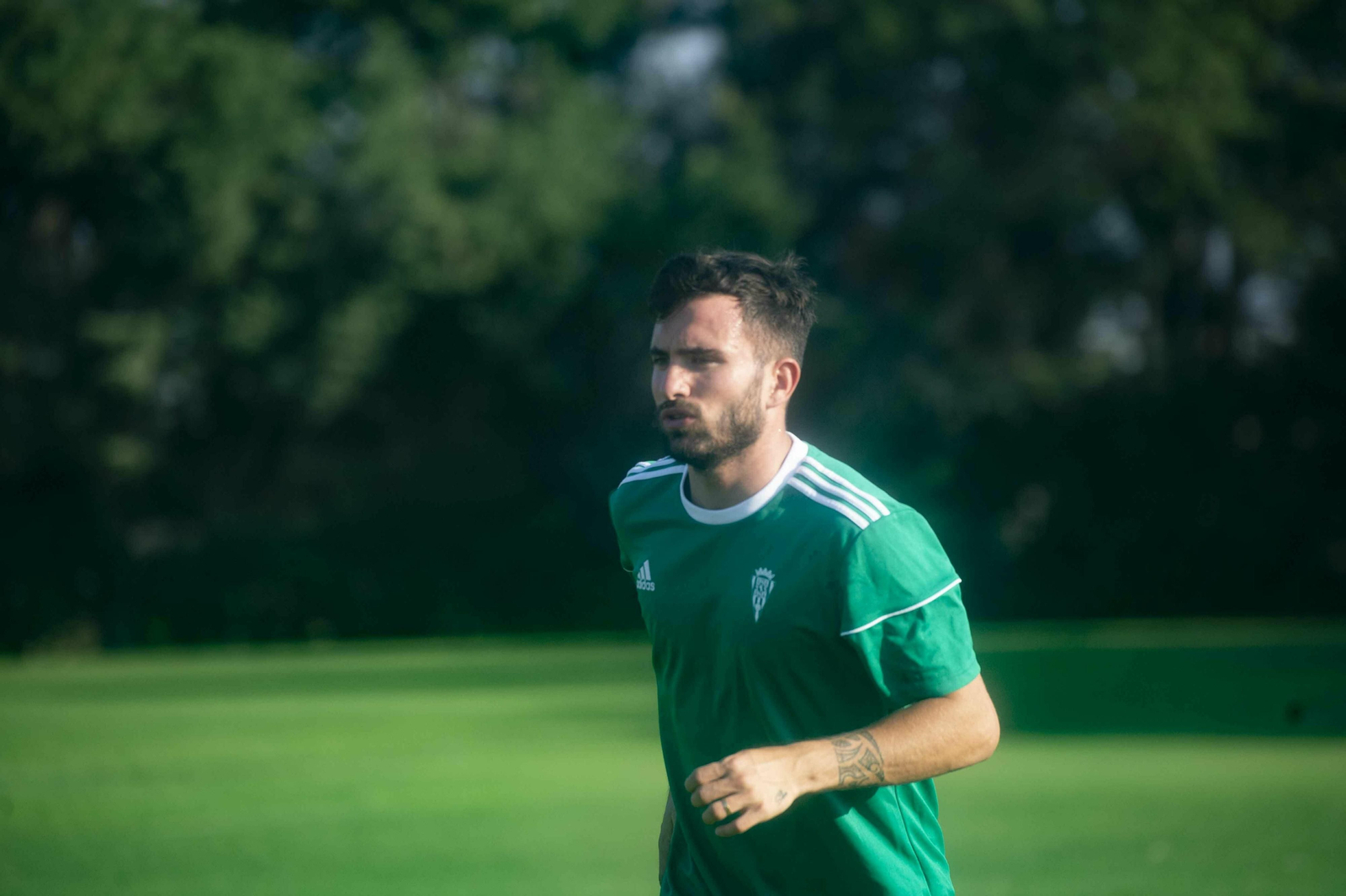 Sebas Moyano, durante un entrenamiento en la Ciudad Deportiva.