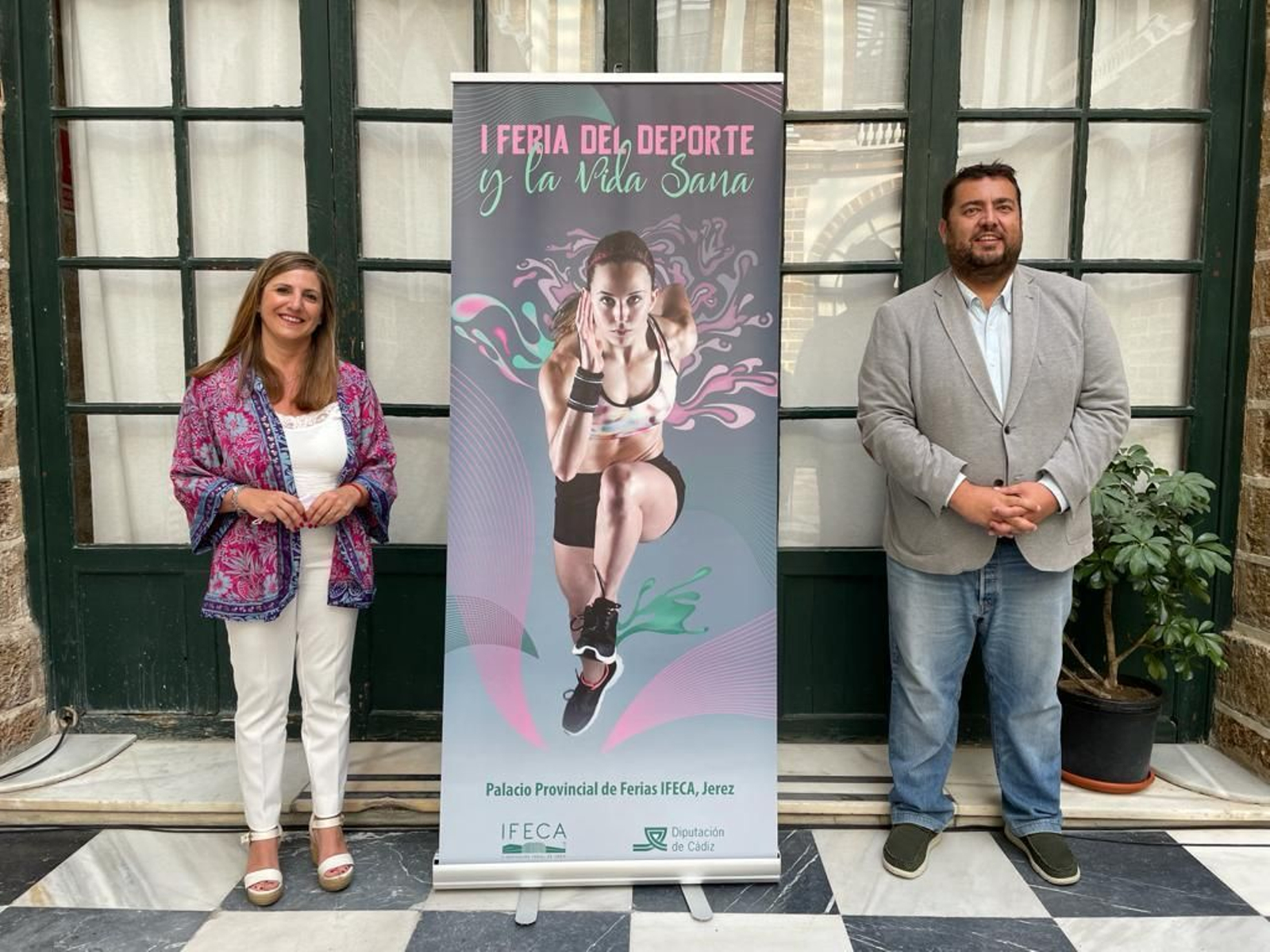 La presidenta de Diputación, Irene García, y el diputado Jaime Armario, en la presentación de la feria.