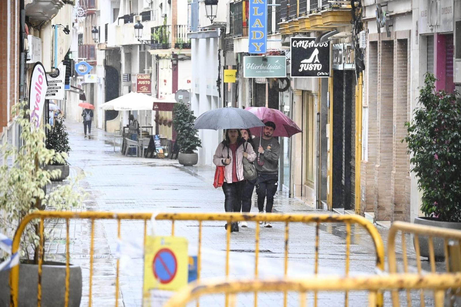 Imágenes del paso de la DANA por Huelva en la mañana del viernes