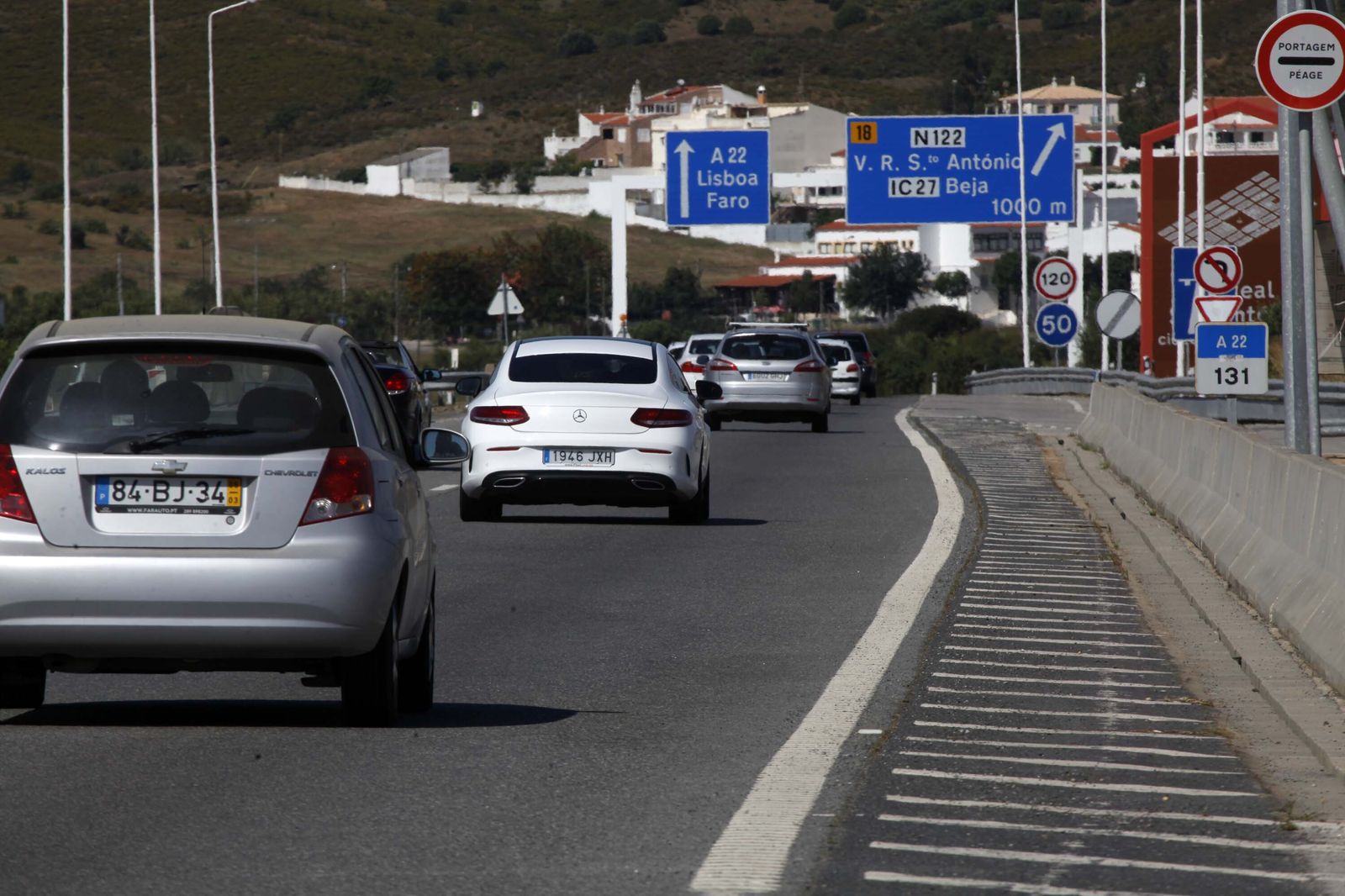 Paso fronterizo entre Ayamonte y Castro Marím, ayer sábado